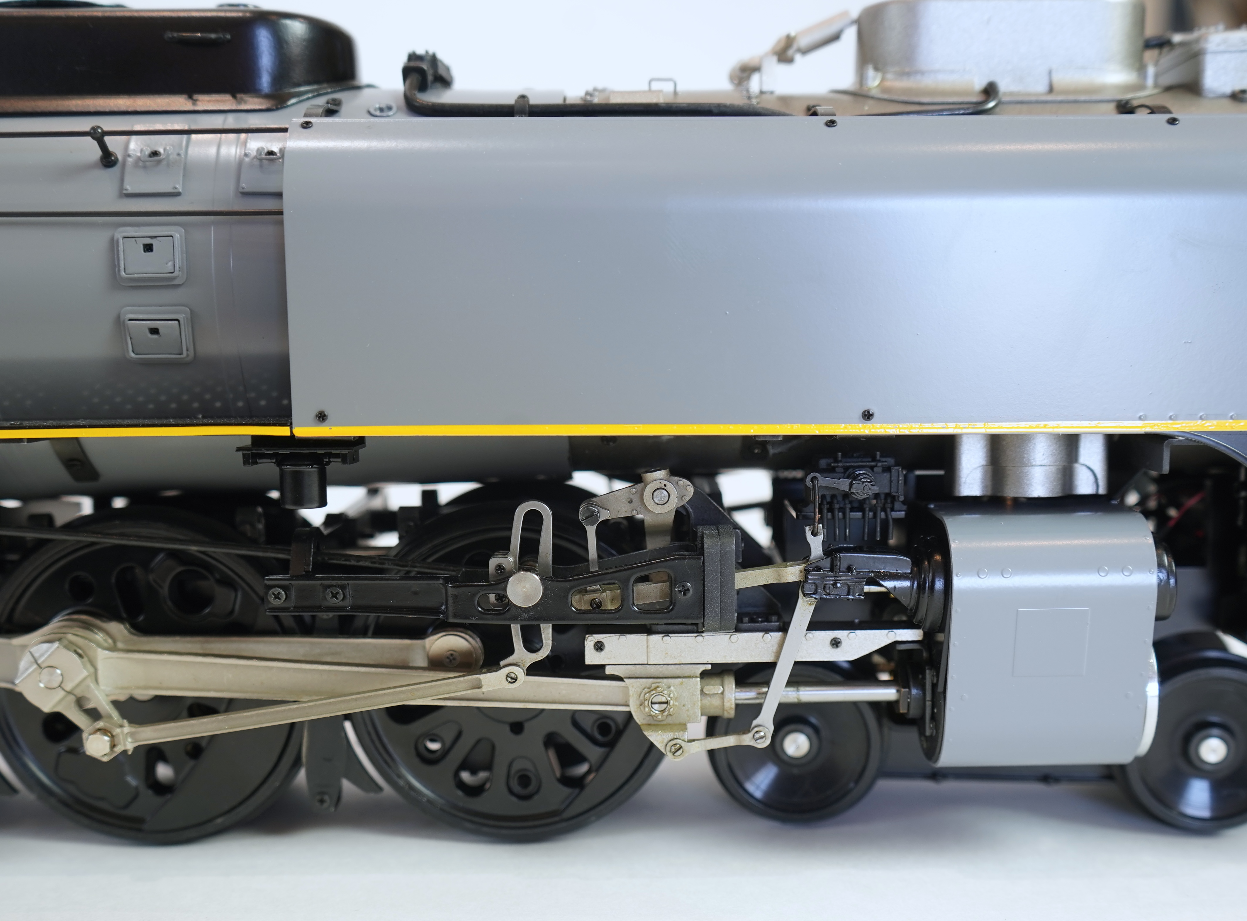 A Gauge One Aster Hobbies live steam Union Pacific FEF Class 844, 4-8-4 tender locomotive, 837, the factory ‘Built Up’ version, spirit fired working two cylinder motion, with assembly instructions, operating instructions